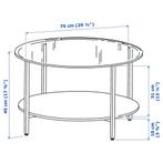 Salontafel, Gebruikt, Rond, 55 tot 75 cm, Glas