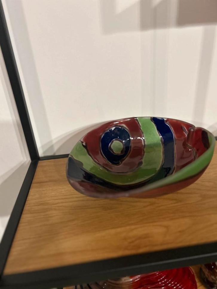Prachtig handgemaakte glazen schaal  mogelijks Ioam Nemtoi, Antiek en Kunst, Antiek | Glaswerk en Kristal, Ophalen of Verzenden