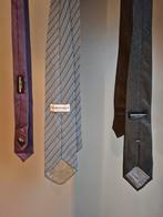 Lot de 3 cravates en soie Emporio Armani., Enlèvement ou Envoi, Noir