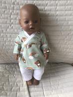 226. Babyborn: Nieuwe groene tuniek met witte legging, Ophalen of Verzenden, Nieuw, Babypop