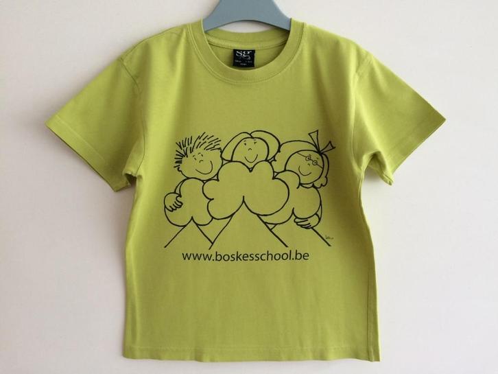 Boskesschool Lokeren t-shirt sport 7-8 jaar / 128, Kinderen en Baby's, Kinderkleding | Maat 128, Zo goed als nieuw, Jongen of Meisje