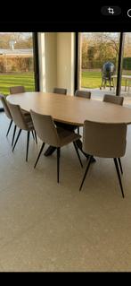 Stoelen eetkamer (set van 8, 10€/stuk), Huis en Inrichting, Ophalen, Gebruikt, Metaal, Grijs