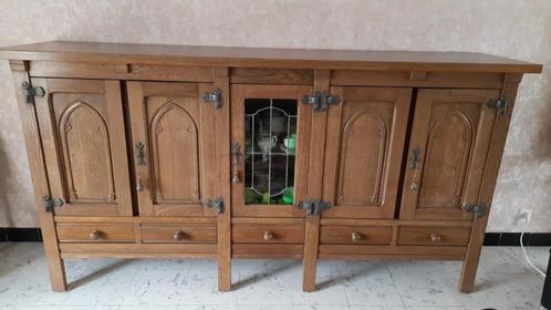 Volledige eetplaats met stoelen, tafel, kasten en salontafel, Huis en Inrichting, Complete eetkamers, Gebruikt, Ophalen