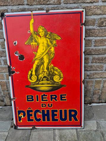 Emaillebord  Biére Du Pecheur .Reclamebord beschikbaar voor biedingen
