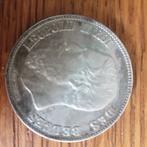5 francs zilver 1869 leopold 2 unc met mooie patina, Verzenden, Zilver, Losse munt, Zilver