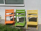 Lot de 3 chaises évolutives STOKKE TRIPP TRAPP(ou par pièce), Ophalen, Gebruikt, Meegroeistoel, Afneembaar eetblad