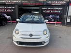 Fiat 500C wit parelrood dak 1e hoofdbaan 66000 km, Auto's, Fiat, Euro 6, Cabriolet, Wit, Bedrijf