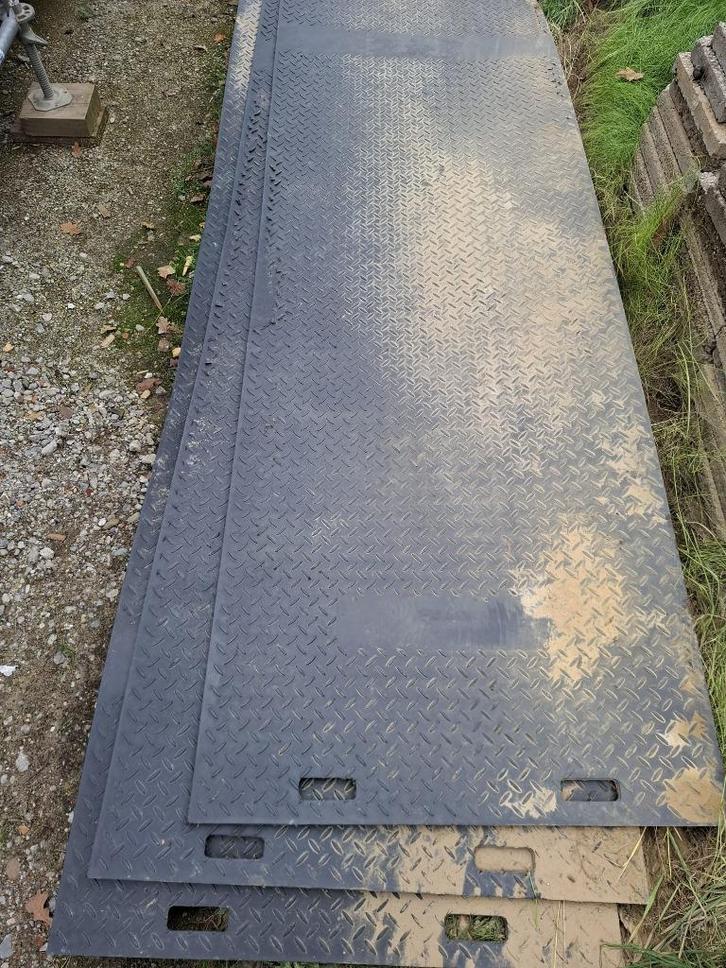 3 stuks Kunststof rijplaten 3000x1000x15, Doe-het-zelf en Bouw, Platen en Panelen, Zo goed als nieuw, Minder dan 20 mm, Ophalen