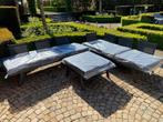 Loungeset in alu - als nieuw - multifunctioneel, Ophalen, Bank, Loungeset, 7 zitplaatsen