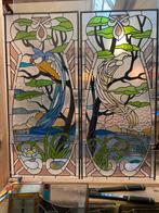 koppel glasramen met paradijsvogel, Ophalen