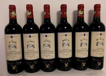 6 X Château la Tour Carnet 2009 —4e Gd Cru Classé - C/Wood beschikbaar voor biedingen