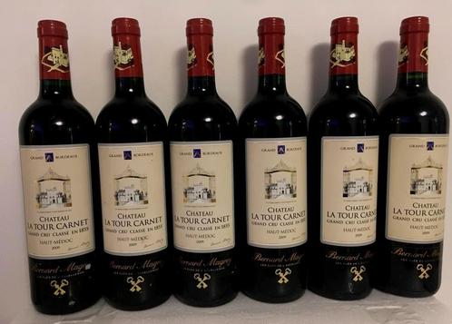 6 X Château la Tour Carnet 2009 —4e Gd Cru Classé - C/Wood, Verzamelen, Wijnen, Nieuw, Rode wijn, Frankrijk, Vol, Ophalen of Verzenden