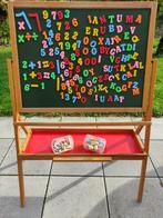 Tableau écolier, pivotant sur pied en bois, craies + magnets, Kinderen en Baby's, Speelgoed | Educatief en Creatief, Gebruikt