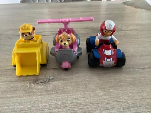 Paw Patrol verschillende characters met voertuig (7 cm), Kinderen en Baby's, Speelgoed | Actiefiguren, Zo goed als nieuw, Ophalen of Verzenden