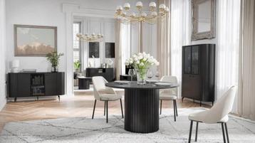 tv meubel + salontafel + eetkamertafel rond alles zwart nieu beschikbaar voor biedingen