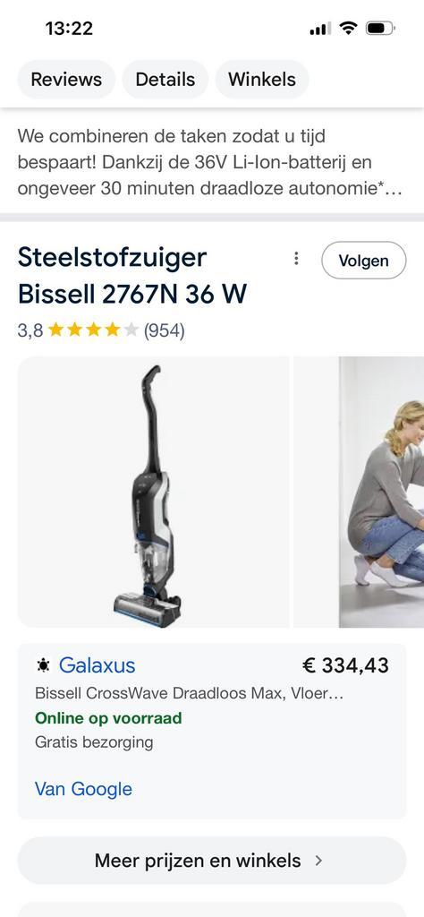 Bissell Crosswave Max, Electroménager, Aspirateurs, Comme neuf, Autres types, 2000 watts ou plus, Réservoir, Enlèvement