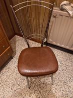 4 chaise vintage, Twee, Leer
