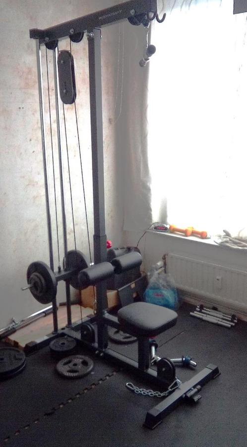 LAT PULLEY BODYCRAFT, 48 KG SCHIJVEN + 2 EXTRA GREPEN, Sports & Fitness, Équipement de fitness, Neuf, Bras, Jambes, Pectoraux