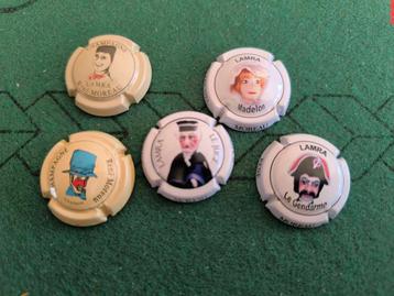 5 Champagne capsule L.A.M.R.A  beschikbaar voor biedingen