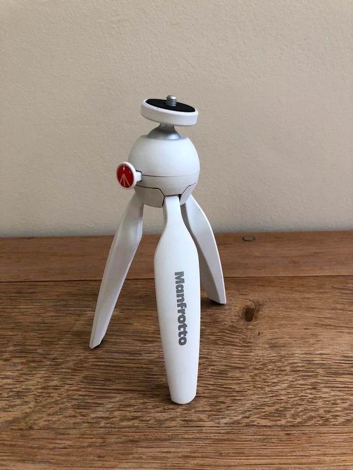 Manfrotto Pixie wit mini statief, Audio, Tv en Foto, Fotografie | Statieven en Balhoofden, Zo goed als nieuw, Ministatief, Minder dan 150 cm