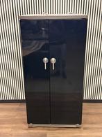 Luxe Boretti Amerikaanse Koelkast zwart hoogglans 91 cm, Elektronische apparatuur, Koelkasten en IJskasten, Gebruikt, 200 liter of meer