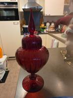 Rode glazen kerst decoratie, Antiek en Kunst, Ophalen of Verzenden