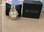 Stijlvol nieuw horloge - Hugo Boss-stijl - Gold & Silver, Ophalen of Verzenden, Zo goed als nieuw, Goud, Staal