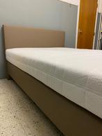 Bed 1m40 kunstleder, Huis en Inrichting, Slaapkamer | Bedden, Ophalen, Gebruikt, 140 cm, Twijfelaar