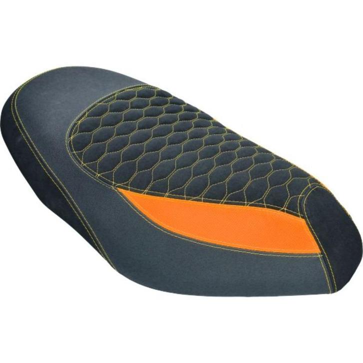 NIEUW Costom Piaggio Zip Zadel Regia GP1 Oranje Fluor, Fietsen en Brommers, Brommers | Tuning en Styling, Nieuw, Ophalen of Verzenden