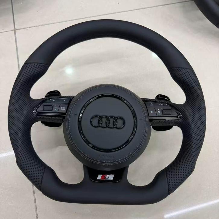 Volant Audi entièrement en cuir, plat, sportif, S RS, Autos : Pièces & Accessoires, Commande, Audi, Neuf, Enlèvement ou Envoi