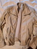 vintage leten vest mt 38 Beige, Gedragen, Beige, Ophalen of Verzenden