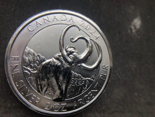 2024 Canada - Wooly mammoth mammoet - 2 oz silver, Postzegels en Munten, Edelmetalen en Baren, Zilver, Ophalen of Verzenden