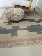 Stijlvolle vintage-look kelim mat – geometrisch patroon, Huis en Inrichting, Stoffering | Tapijten en Vloerkleden, Ophalen, Gebruikt