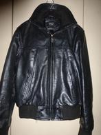 Blouson mixte en vrai cuir noir "Hypnotic Fashion "T: L, Enlèvement ou Envoi, Comme neuf, Noir