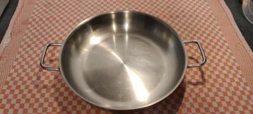 Demeyere Multifunction bakpan / koekenpan 28cm, Inox, Comme neuf, Enlèvement, Poêle à frire ou Sauteuse