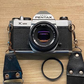 Pentax K1000, Pentax-M 50mm f2, Enlèvement ou Envoi, Utilisé, Reflex miroir, Pentax
