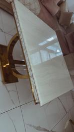 Marmeren tafel, Huis en Inrichting, Tafels | Salontafels, Ophalen, Vierkant, Zo goed als nieuw, 75 cm of meer