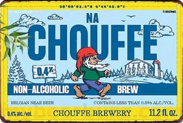 Reclamebord vintage La Chouffe NA - mancave poolhouse nieuw beschikbaar voor biedingen