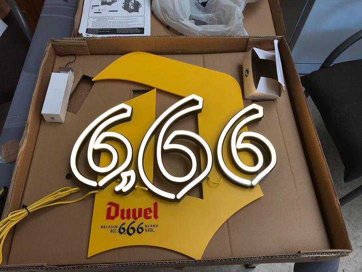 Panneau LED Duvel 6,66 %, neuf, Collections, Marques de bière, Neuf, Panneau, Plaque ou Plaquette publicitaire, Duvel, Enlèvement ou Envoi