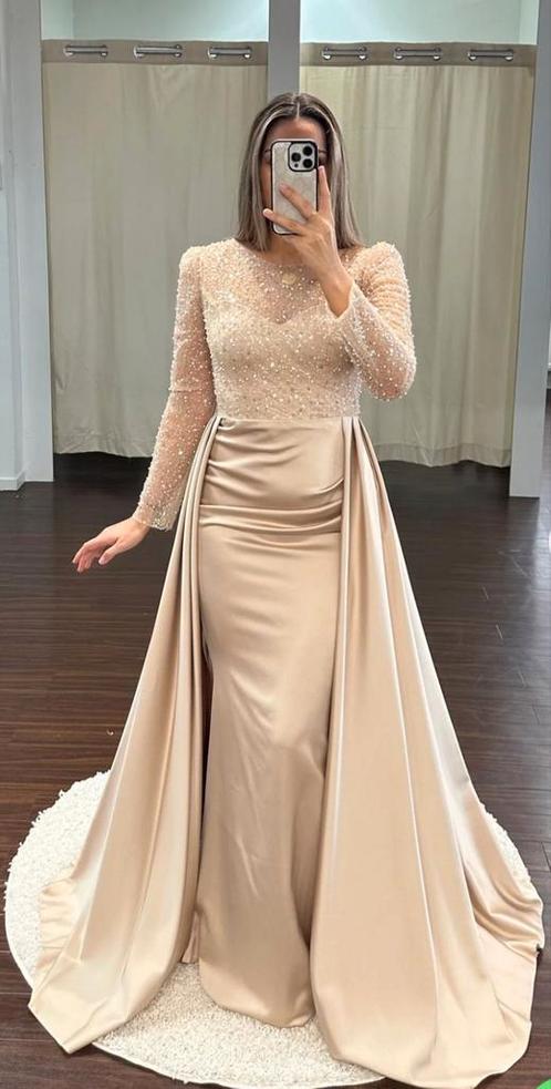 Galajurk-Coctailjurk-Avondjurk, Kleding | Dames, Trouwkleding en Trouwaccessoires, Nieuw, Beige, Ophalen of Verzenden