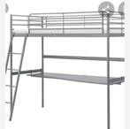 Metalen hoogslaper, Comme neuf, Queen size, Enlèvement, Lit mezzanine