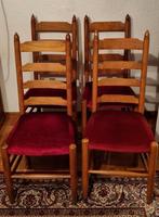 4 houten stoelen, Vier, Hout, Ophalen