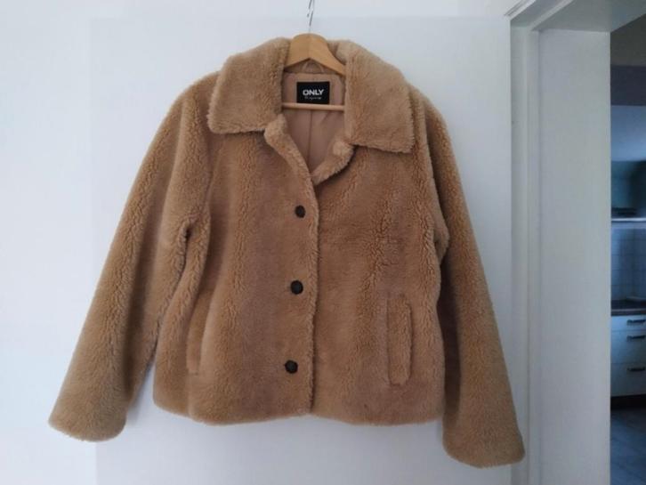 teddy jasje Only - maat XL - nieuw, Kleding | Dames, Jassen | Winter, Nieuw, Maat 46/48 (XL) of groter, Beige, Ophalen of Verzenden