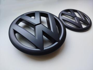 Volkswagen Golf 6 matzwarte logoset — Grille en kofferbak beschikbaar voor biedingen