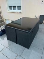 Table de jardin avec 6 chaises encastrables, Ophalen, 6 zitplaatsen, Zo goed als nieuw, Tuinset