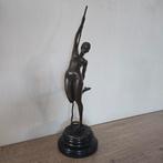 Bronzen beeld van Dansende vrouw met koord, Jean Patoué, Ophalen of Verzenden, Brons