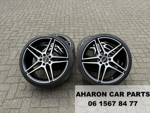 W204 GMP 19 inch velgen 5x112 ET45 met banden 225 35 19, Auto-onderdelen, Banden en Velgen, Band(en), Zomerbanden, 19 inch, 225 mm