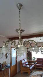 Tinnen Luster, Huis en Inrichting, Ophalen, Gebruikt, Glas