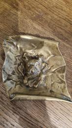 Art Nouveau - Tête de Bulldog -Vide-poche en métal cuivré -, Enlèvement ou Envoi, Bronze