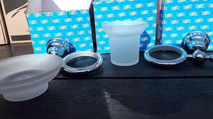 Beker-zeep-beker INDA e.a sanitair hoogkwalitatief, Maison & Meubles, Salle de bain | Linge de bain & Accessoires, Neuf, Blanc